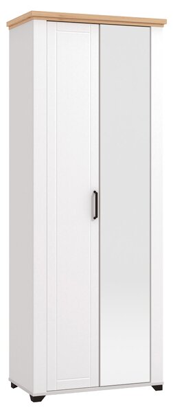 Mobile Ingresso 1 Anta con Specchio Appendiabiti 75x41x194 cm