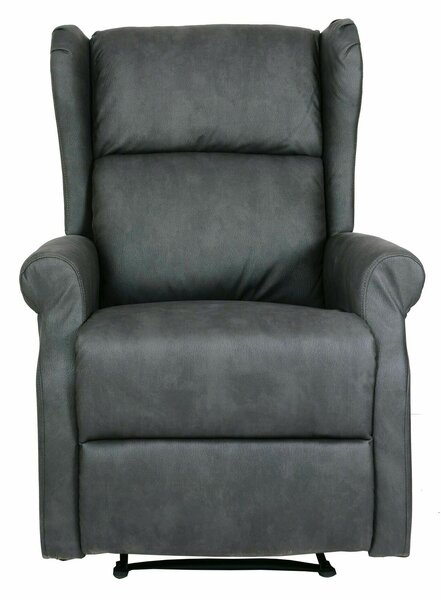 Poltrona Relax Reclinabile Manuale in Tessuto Econabuk Grigio