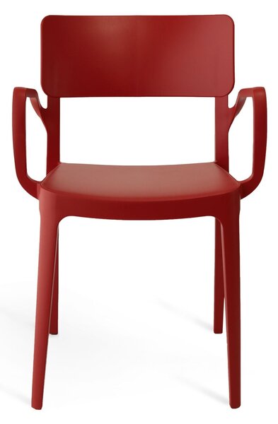 Poltrona New Chapeau in Polipropilene Rossa