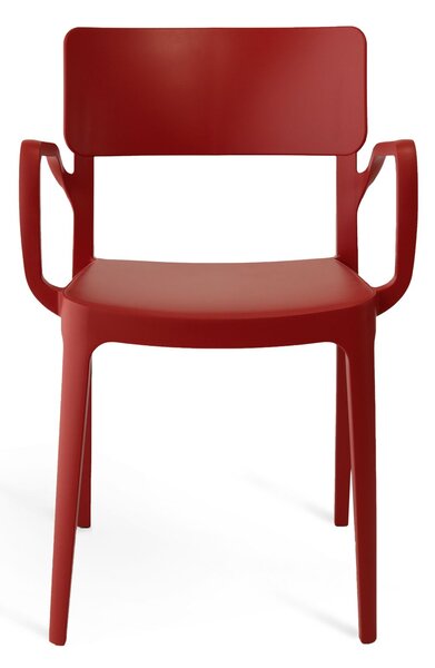 Poltrona New Chapeau in Polipropilene Rossa