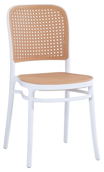 Sedia da Giardino 53x41x85 cm in Polipropilene Fantine Bianca/Corda