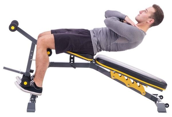 Panca fitness 6 in 1 con Scott arm Curl incluso e carico pesi