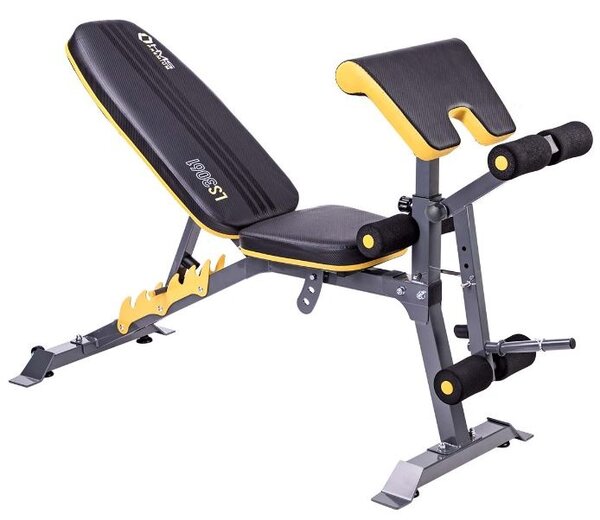 Panca fitness 6 in 1 con Scott arm Curl incluso e carico pesi