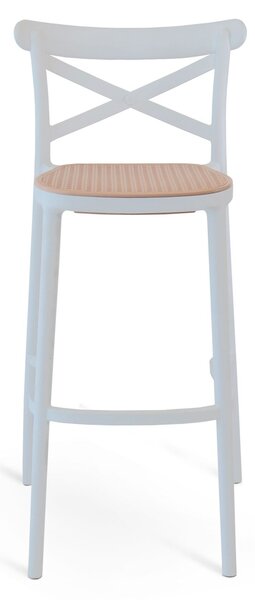 Sgabello Tosca Bianco Corda in Polipropilene