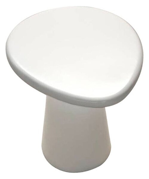 Tavolino Grey Stone, Resina Bianco Laccato Opaco