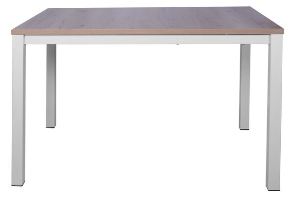 Tavolo Riga Rovere, Gambe in Metallo Bianco