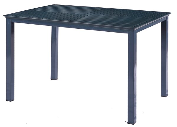 Tavolo da Giardino 120x80x75 cm in Metallo e ABS Kev Nero