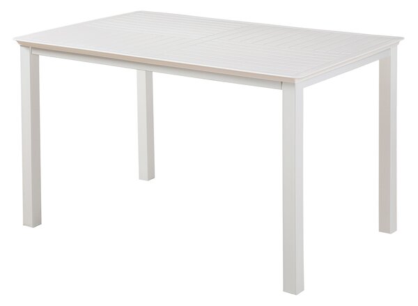 Tavolo da Giardino 120x80x75 cm in Metallo e ABS Kev Bianco