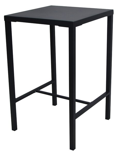 Tavolo Alto da Giardino 70x70xH110 cm in Metallo Utility Grigio