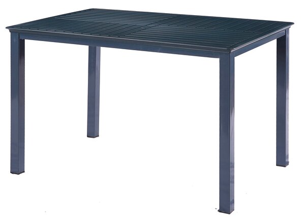 Tavolo da Giardino 120x80x75 cm in Metallo e ABS Kev Nero