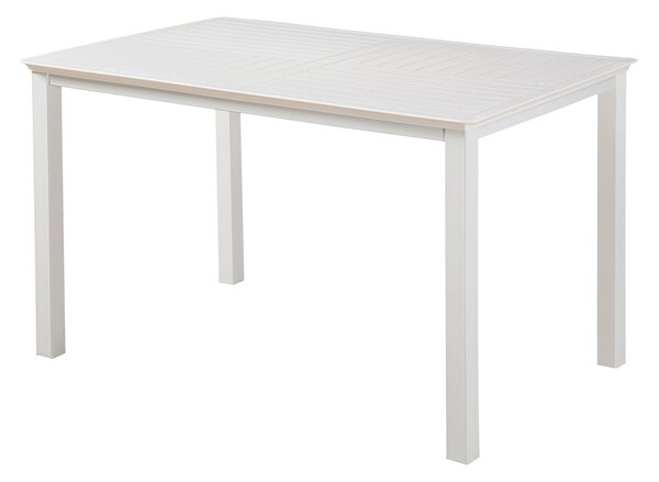 Tavolo da Giardino 120x80x75 cm in Metallo e ABS Kev Bianco