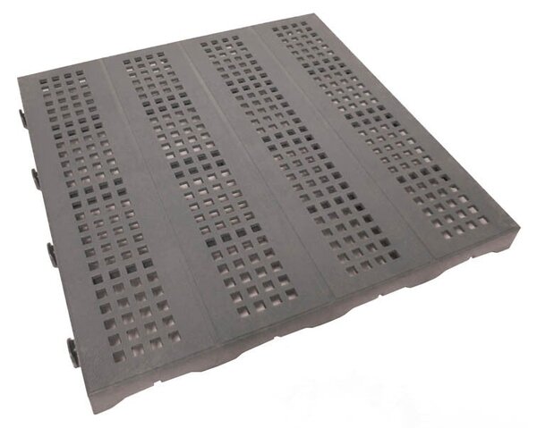 Set 10 Piastrelle in Plastica da Esterno 40 x 40 cm Forata
