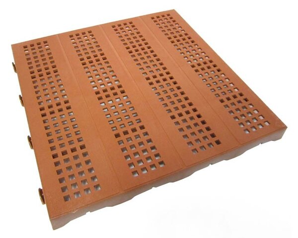 Set 10 Piastrelle in Plastica da Esterno 40 x 40 cm Forata