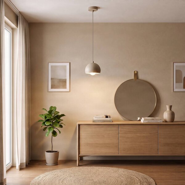 Lampada a sospensione Sool Luminex, dimmerabile, Crema / Ambra, Soggiorno / Sala da pranzo, Metallo, Lampada a sospensione