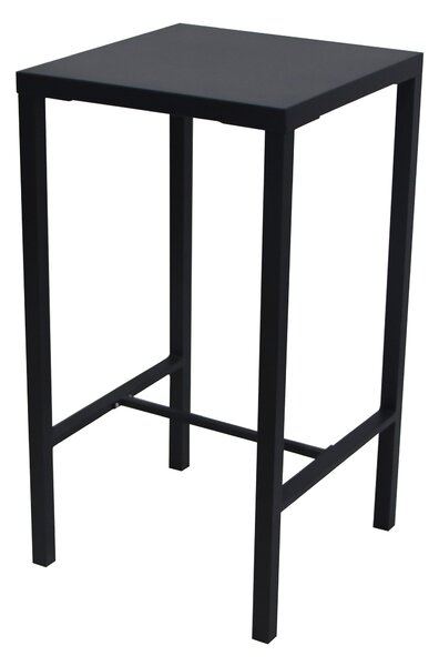 Tavolo Alto da Giardino 60x60xH110 cm in Metallo Utility Nero