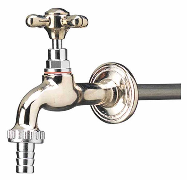 Rubinetto per Fontana da Giardino in Ottone Cromato Belfer RUB/006C