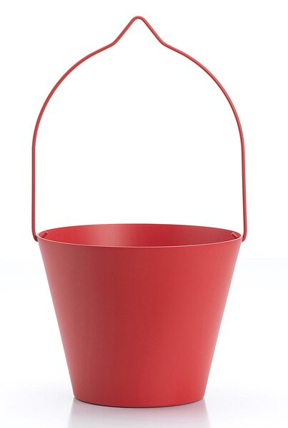 Secchiello per Rubinetti Porta-Secchio 25x23x18 cm in Alluminio Belfer 42/SC Rosso