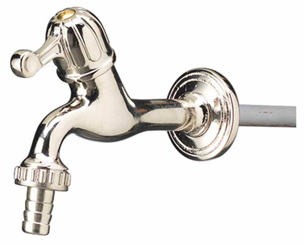Rubinetto per Fontana da Giardino in Ottone Cromato Belfer RUB/011C