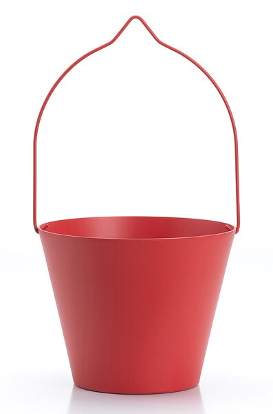 Secchiello per Rubinetti Porta-Secchio 25x23x18 cm in Alluminio Belfer 42/SC Rosso