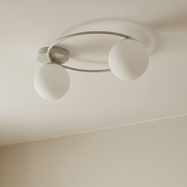 Plafoniera SOPRA 2xE14/10W/230V beige/bianco