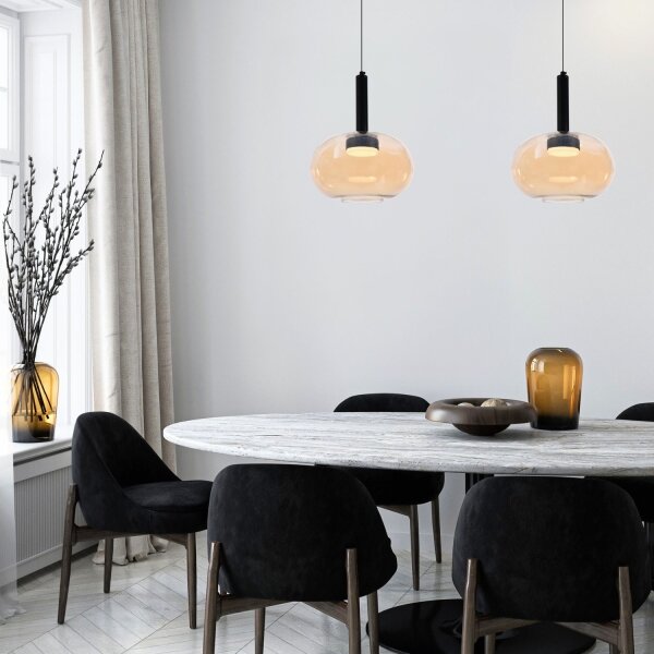 Lampada sospesa su cavo BUENO 1xGX53/9W/230V diam. 25 cm beige fumé