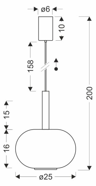 Lampada sospesa su cavo BUENO 1xGX53/9W/230V diam. 25 cm beige fumé