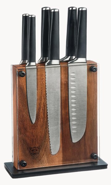Coltelli da cucina con ceppo Jona Rauma, set da 7