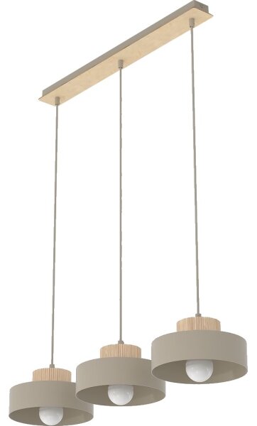 Lampadario a sospensione KIVI su cavo 3xE27/15W/230V beige