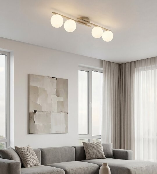 Plafoniera KAIRO 4xE14/10W/230V beige