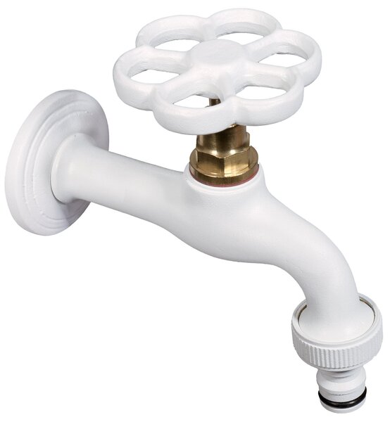 Rubinetto Colorato per Fontana da Giardino in Ottone Belfer RUB/024 Bianco