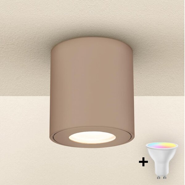 Brilagi - LED RGBW dimmerabile lampada da bagno MIA 1xGU10/4,8W/230V 84x80 mm beige IP54