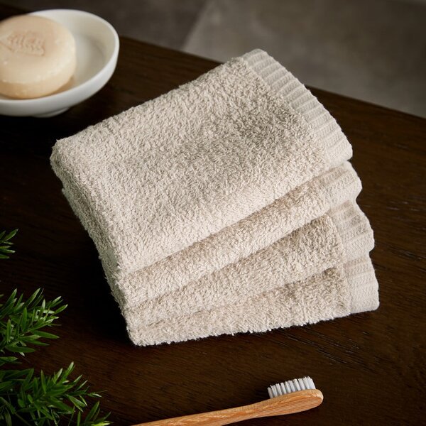 Set di asciugamani con asciugatura rapida beige in cotone 4 pz 30x30 cm Quick Dry – Catherine Lansfield