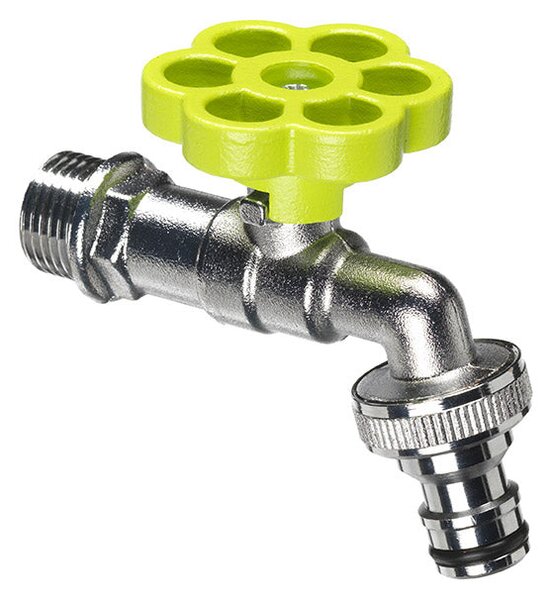 Rubinetto a Sfera per Fontana da Giardino con Fiore Colorato Belfer RUB/029 Verde Acido