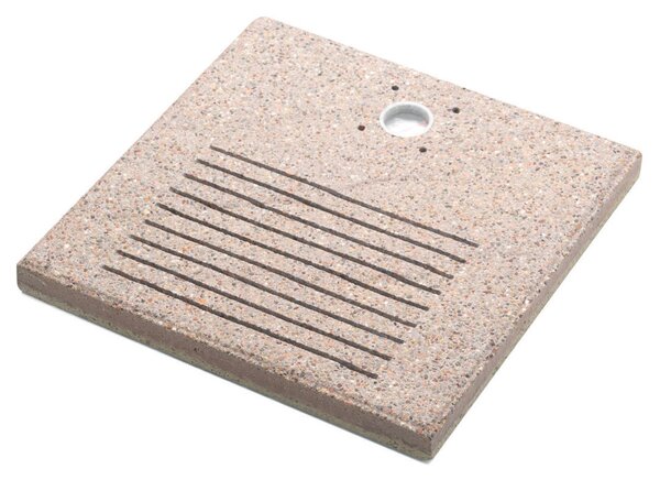 Base Quadrata 40x40x4 cm per Fontane con Ghiera Piccola in Cemento Belfer 42/BSE/8.T Tortora
