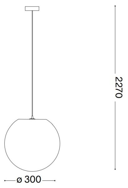 Ideal Lux - Lampadario a sospensione con filo CARTA 1xE27/25W/230V diametro 30 cm bianco