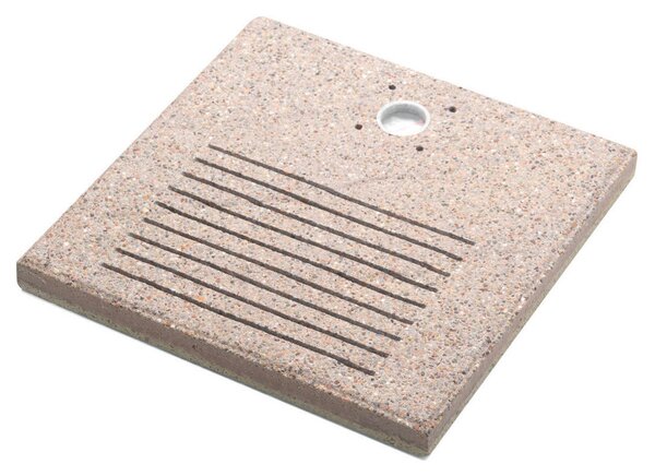 Base Quadrata 40x40x4 cm per Fontane con Ghiera Piccola in Cemento Belfer 42/BSE/8.T Tortora