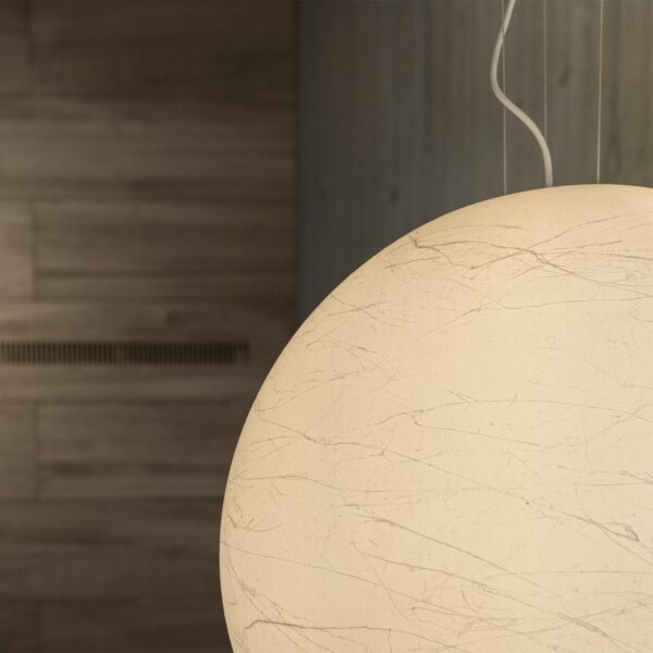 Ideal Lux - Lampadario a sospensione con filo CARTA 1xE27/25W/230V diametro 30 cm bianco