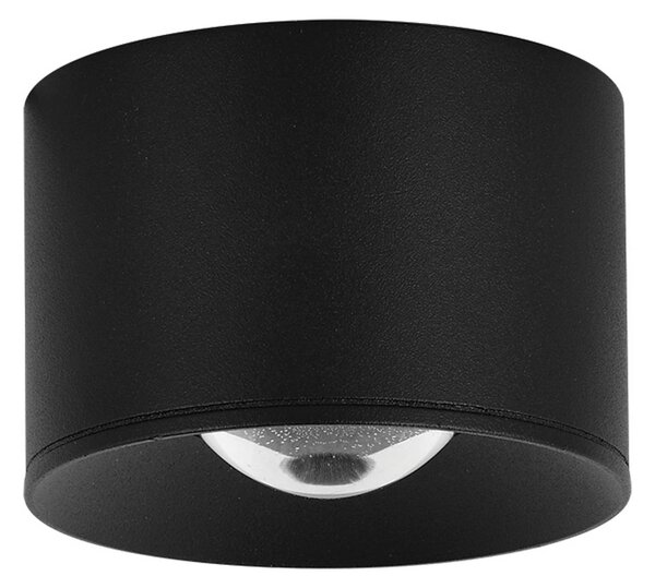 Zambelis Spot LED soffitto esterni S131, Ø 8cm, nero sabbia