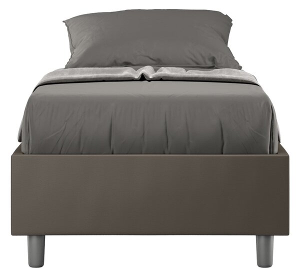 Letto Singolo Sommier 80x190 cm Senza Rete Azelia Cappuccino