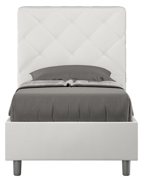 Letto Singolo 80x190 cm Senza Rete Priya Bianco