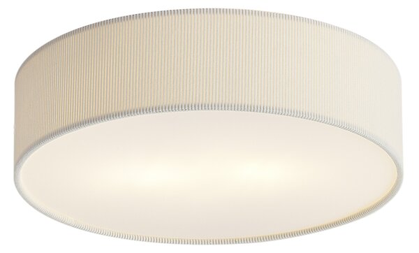 Plafoniera moderna bianca con paralume in velluto 38cm 2 luci - Luz