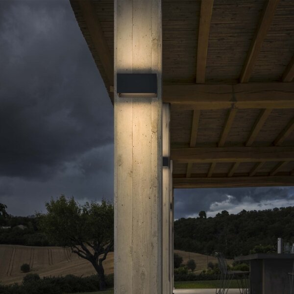 Ideal Lux - Applique a LED da esterno ATOM LED/25W/230V IP54 antracite