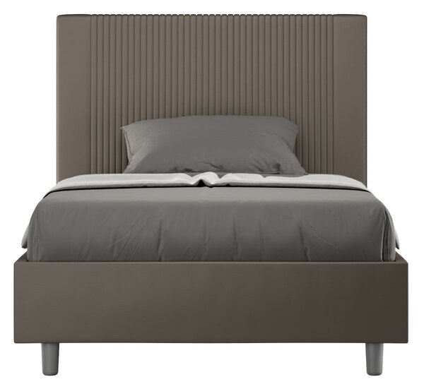 Letto 1 Piazza e Mezzo 110x190 cm Senza Rete Goya Cappuccino
