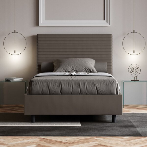 Letto 1 Piazza e Mezzo 120x190 cm Senza Rete Focus Cappuccino