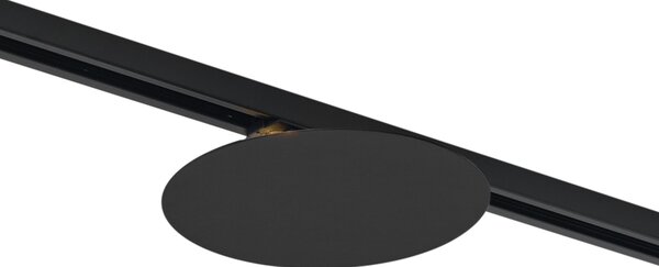 Plafoniera nera moderna per sistema a binario monofase a 2 luci - Iconic Pulley