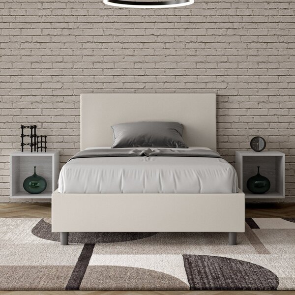 Letto 1 Piazza e Mezzo 120x190 cm Senza Rete Adele Bianco