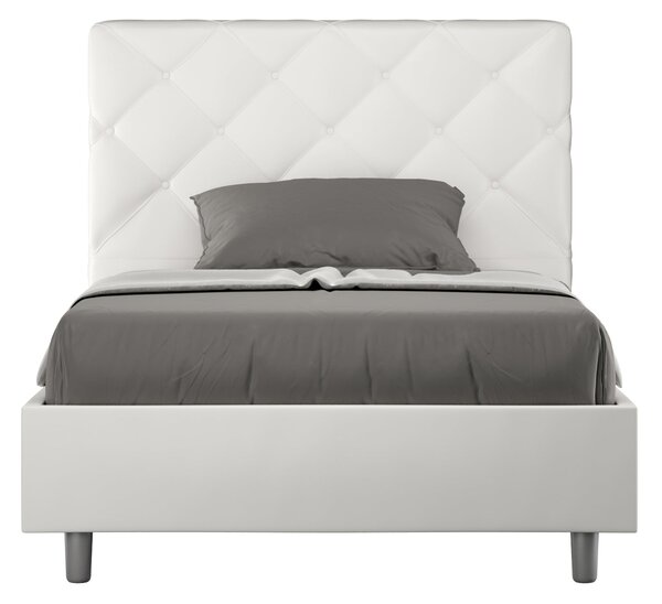 Letto 1 Piazza e Mezzo 120x190 cm Senza Rete Priya Bianco