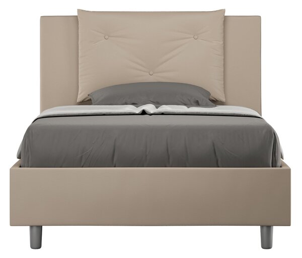 Letto 1 Piazza e Mezzo 120x190 cm Senza Rete Appia Tortora