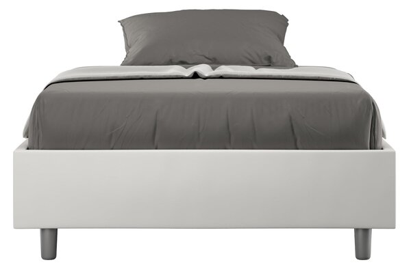 Letto 1 Piazza e Mezzo Sommier 120x190 cm Senza Rete Azelia Bianco