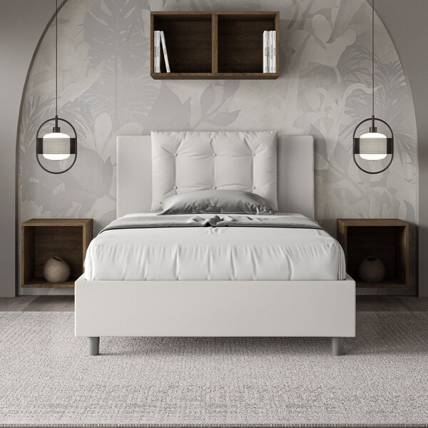 Letto 1 Piazza e Mezzo 120x190 cm Senza Rete Annalisa Bianco